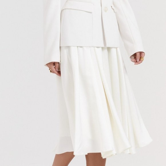 House of CB Suzette Ivory Gathered Midi Skirt (XS) - Picture 2 of 3